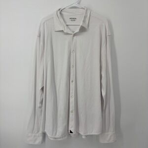 Untuckit White Button Up Shirt Men's Size XXXL 3XL Stretch Long Sleeve